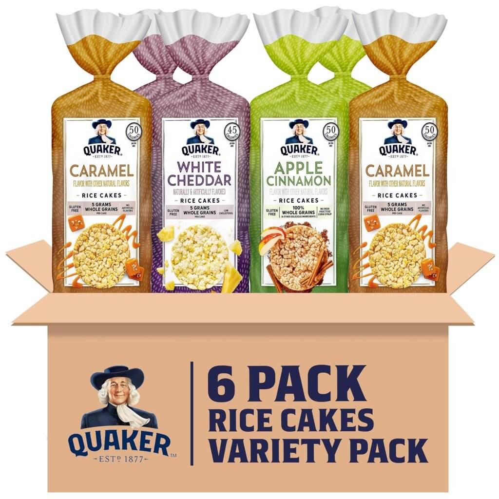 Quaker Large Rice Cakes, 3 Flavor Variety Pack, 6 Ct
