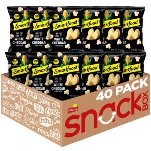 Smartfood Popcorn, White Cheddar, 0.625 oz, Pack of 40