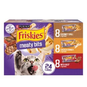 Friskies Purina Friskies Gravy Wet Cat Food Variety Pack, Meaty Bits - () Cans - 5.5 oz | Pack of 24
