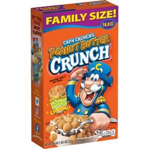 Cap'n Crunch Cereal, Peanut Butter, Packaging May Vary, 18.8oz Box