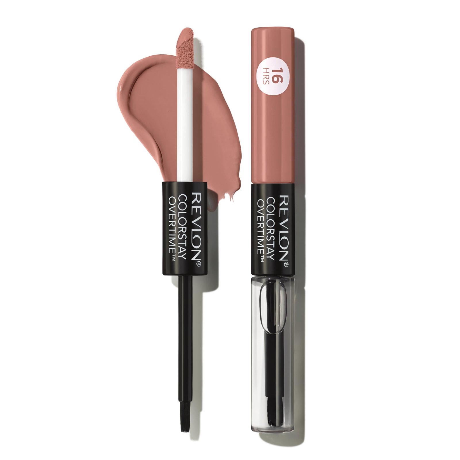 Revlon Liquid Lipstick with Clear Lip Gloss - 540 Unstoppable Nude, 0.07 Fl Oz