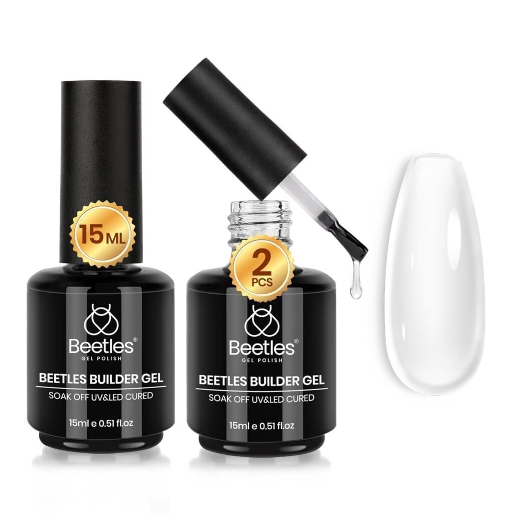 Beetles Builder Gel for Nails - Friendly for Beginner, 2 Pcs