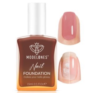 modelones Nail Strengthener and Growth Blushed Berry Nail Polish Quick Dry Nail Repair for Damaged…
