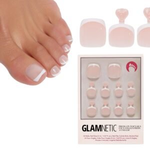Glamnetic Press On Toenails - 32 Toe Nail Kit with Glue