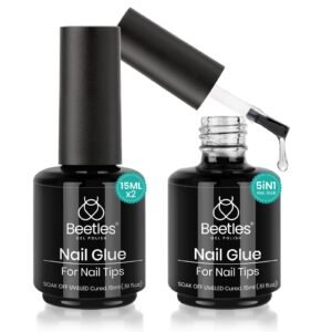 Beetles Gel Polish 2Pcs 15ml Nail Glue Kit for Acrylic Nails