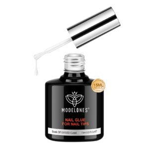 modelones 10 in One X Nail Gel Glue Gel Base Coat Brush On Nail Polish Glue 15ml for Tips