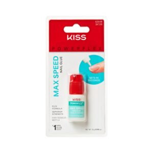 Kiss PowerFlex Maximum Speed Nail Glue - Ideal for Tips & Wraps, 0.10 oz