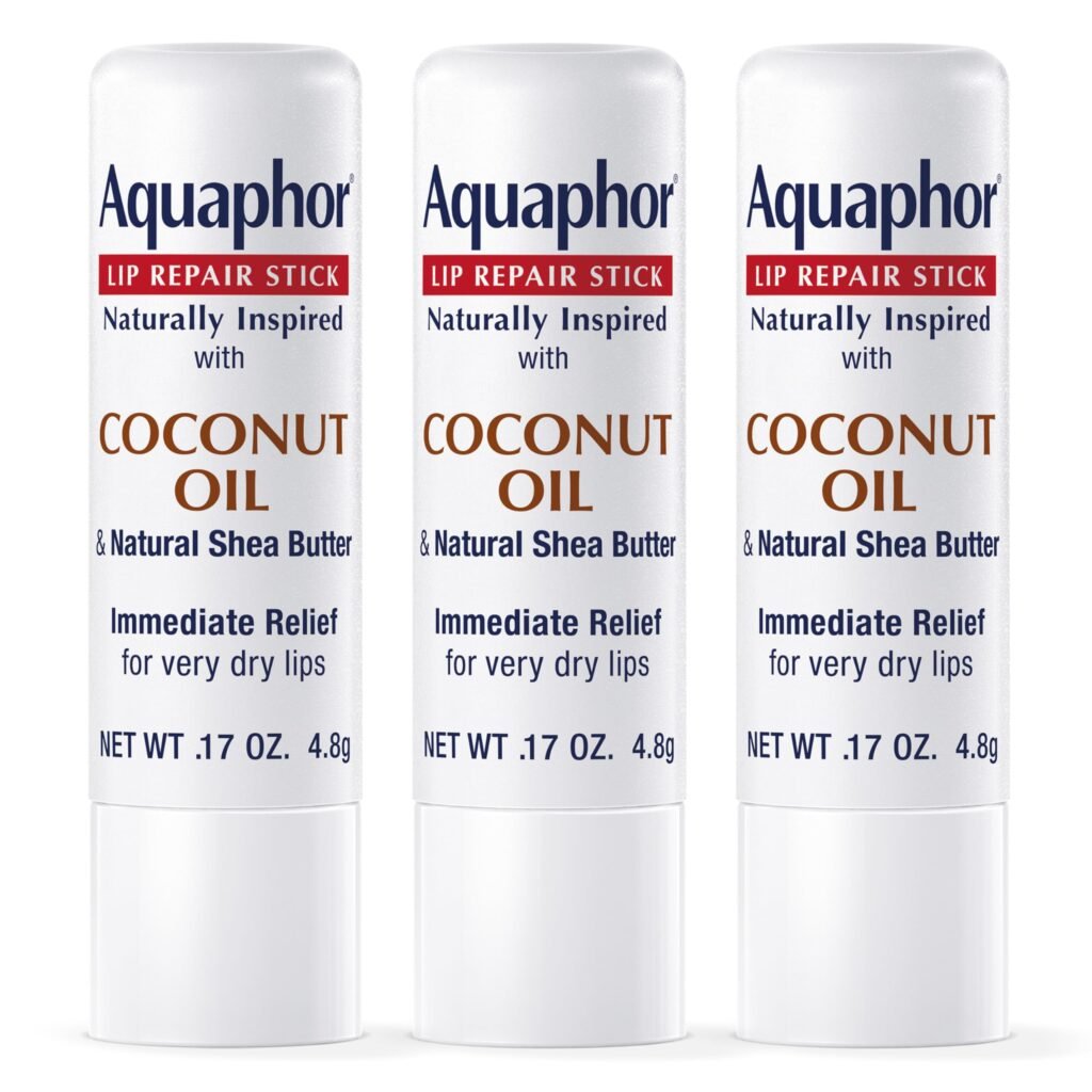 Aquaphor Naturally Inspired Lip Repair Stick with Coconut Oil and Natural Shea Butter, 0.17 Oz