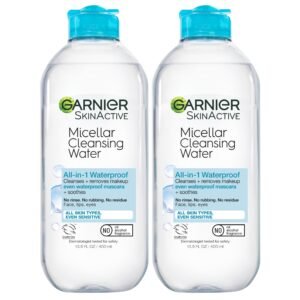 Garnier Micellar Water for Waterproof Makeup - Suitable for Sensitive Skin, 13.5 Fl Oz